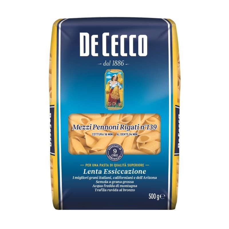 DE CECCO MEZZI PENNONI RIGATI NO. 139 500 g