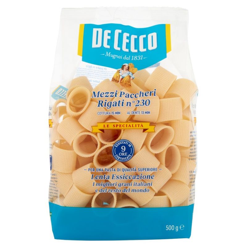 DE CECCO MEZZI PACCHERI RIGATI NO. 230 500 g