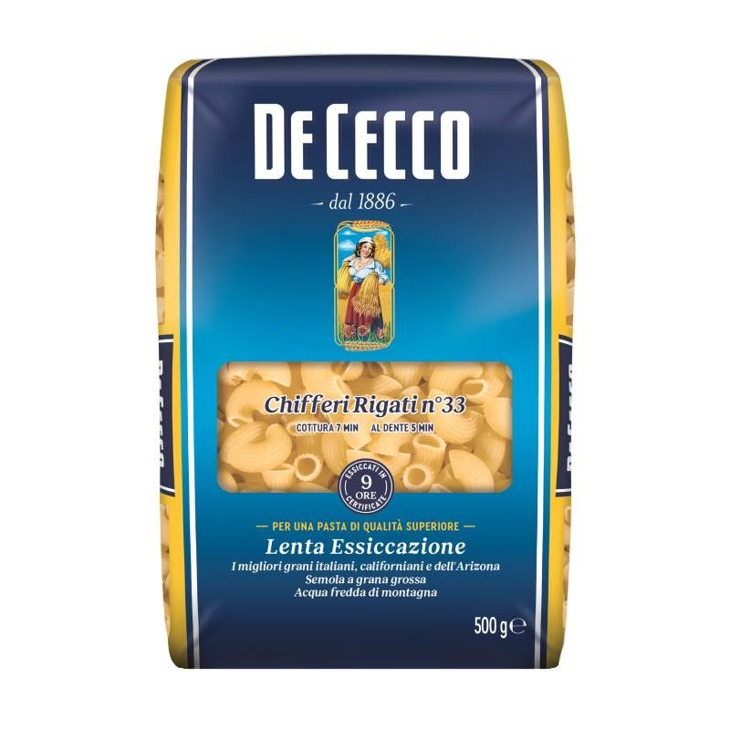 DE CECCO CHIFFERI RIGATI NO. 33 500 g