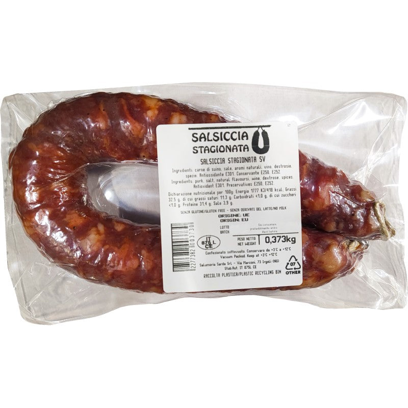 CURVED SARDINIAN SAUSAGE VACUUM PACKED