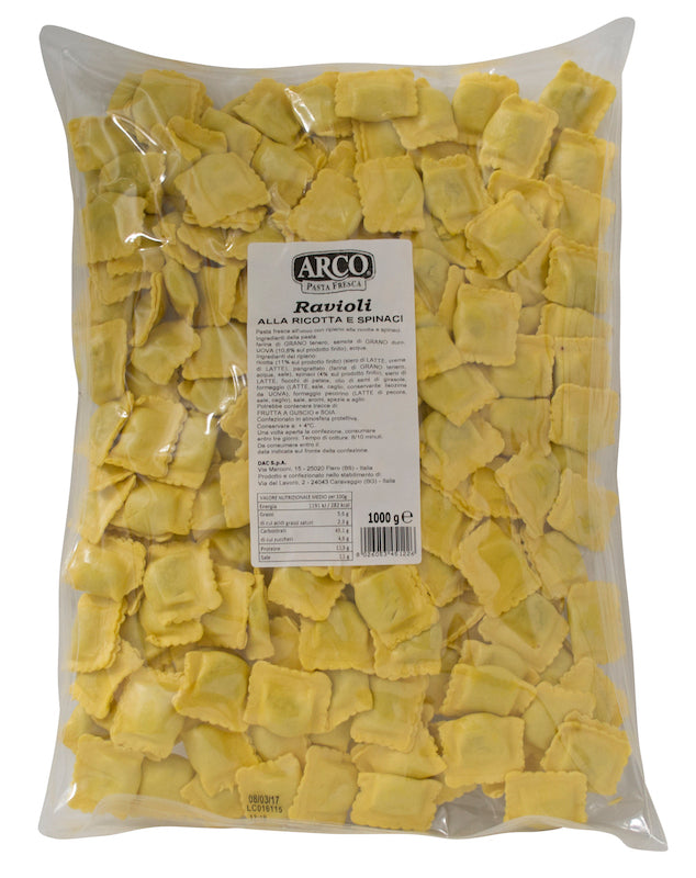 RAVIOLI GRANDI WITH RICOTTA AND SPINACH 1 KG MAP